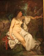 Gustave Courbet Bather Sleeping by a Brook Germany oil painting artist